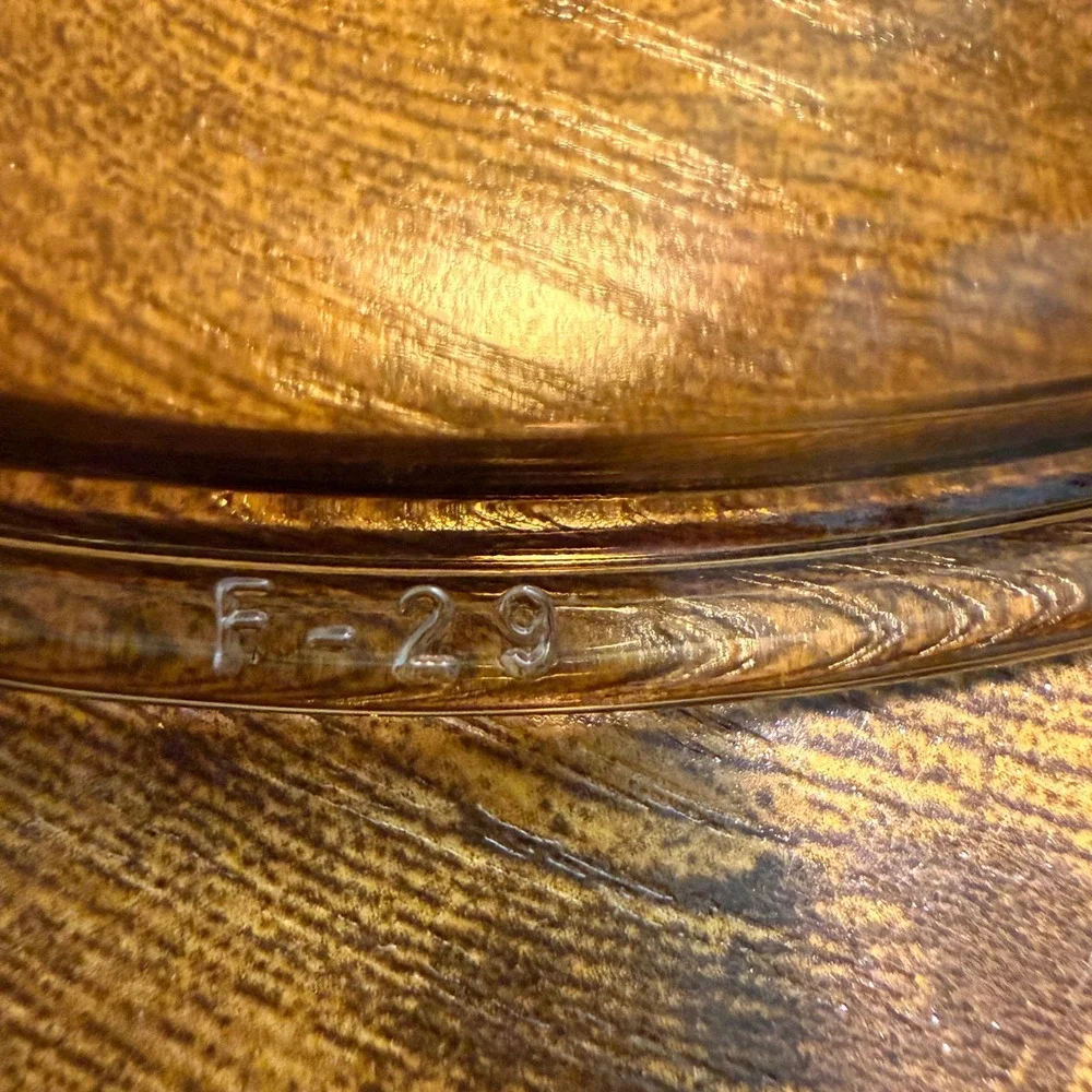 Vtg Pyrex Visions Amber Glass Lid 8.5